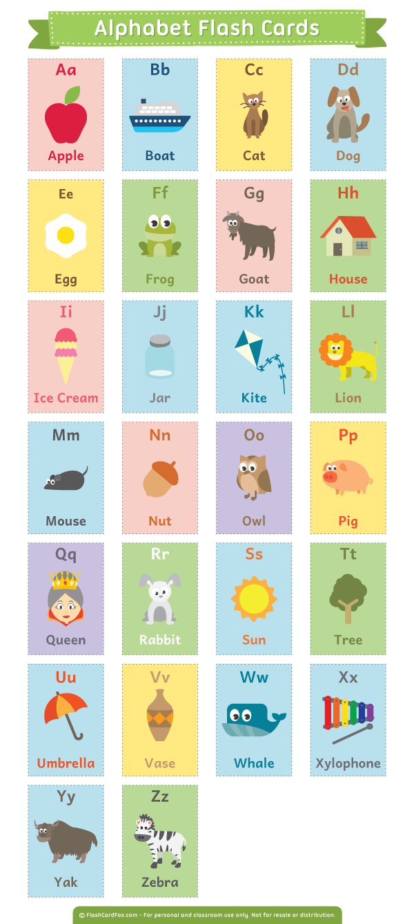 Printable Alphabet Flash Cards