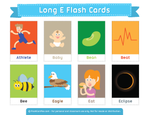 Long E Flash Cards