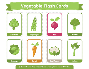 Vegetable Flash Cards
