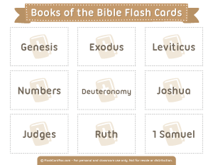 Books of the Bible Flash Cards