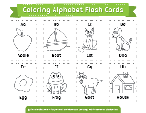Coloring Alphabet Flash Cards