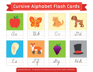 Cursive Alphabet Flash Cards