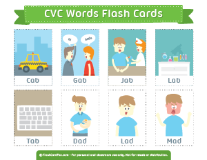 CVC Words Flash Cards