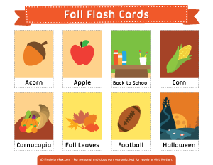 Fall Flash Cards