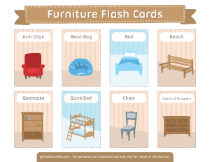 Furniture Flash Cards
