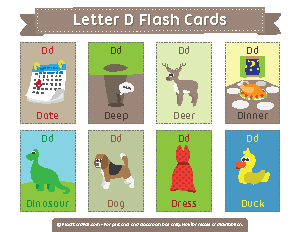 Letter D Flash Cards