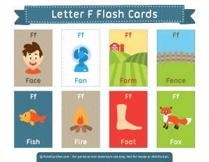 Letter F Flash Cards