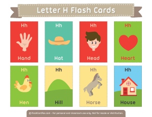 Letter H Flash Cards