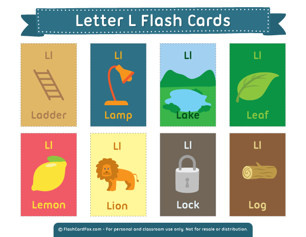 Printable Letter L Flash Cards