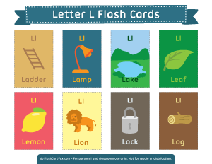 Letter L Flash Cards