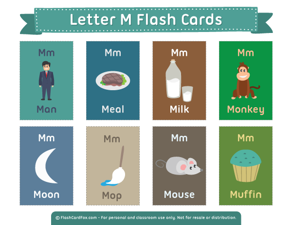 Free Printable Letter M Flash Cards
