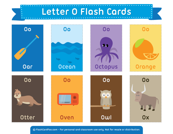 Free Printable Letter O Flash Cards