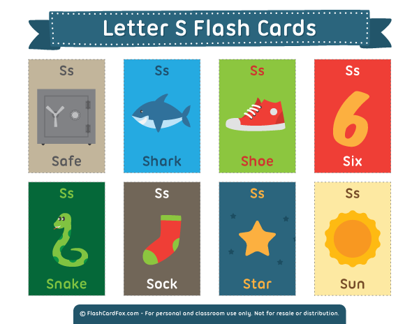 Free Printable Letter S Flash Cards