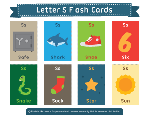 Letter S Flash Cards