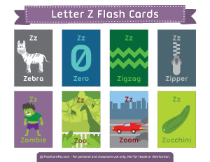 Letter Z Flash Cards