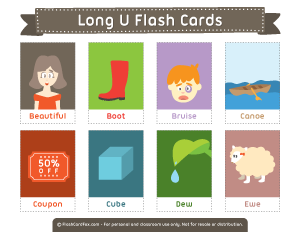 Long U Flash Cards