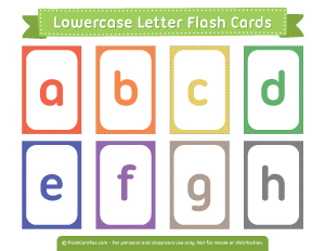 Lowercase Letter Flash Cards