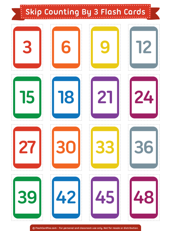 Printable Skip Counting By 3