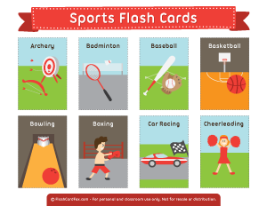 Sports Flash Cards